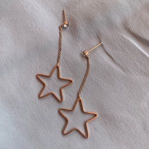 Rose Gold Star Earrings